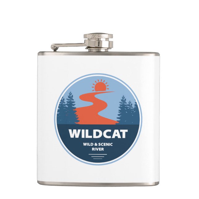 Wildcat Wild And Scenic River New Hampshire Hip Flask (Front)