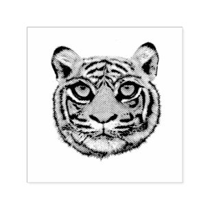 Wildcat Young Tiger Face Self-inking Stamp