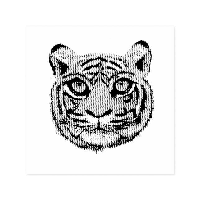Wildcat Young Tiger Face Self-inking Stamp (Design)