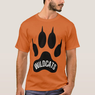 Wildcats Paw Distressed Grunge Wildcats Pride 10 T-Shirt