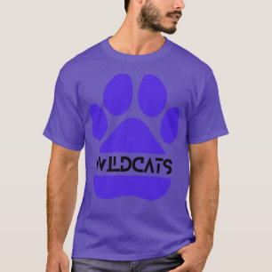 Wildcats Paw Distressed Grunge Wildcats Pride 5 T-Shirt