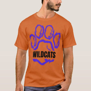 Wildcats Paw Distressed Grunge Wildcats Pride 7 T-Shirt