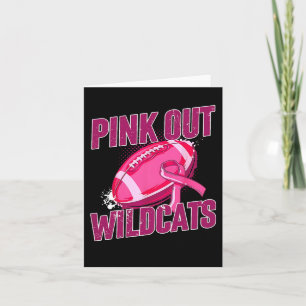 Wildcats Pink Out Footll Tackle Breast Cancer Card