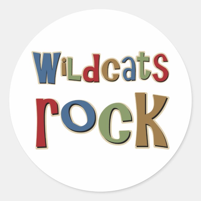 Wildcats Rock Classic Round Sticker (Front)