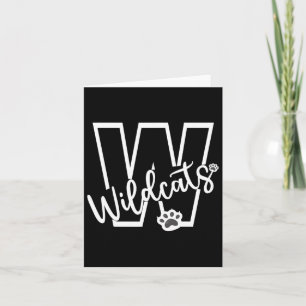 Wildcats School Sports Fan Team Spirit Football Ba Card