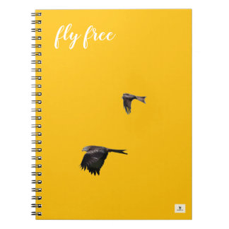 Wilde4life NoteBook 'Flyby on yellow'