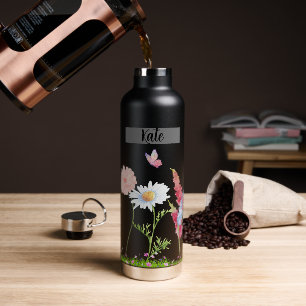 Wilde Flower Customisable  Water Bottle