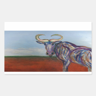 Wildebeest Rectangular Sticker