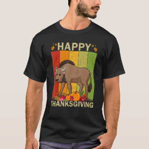 Wildebeest Retro Graphic Family Matching Thanksgiv T-Shirt