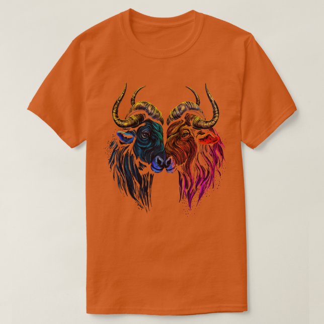 Wildebeest Valentine Day T-Shirt (Design Front)