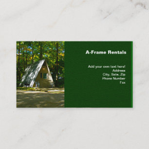 Wilderness A-Frame Camping at Campground Business Card