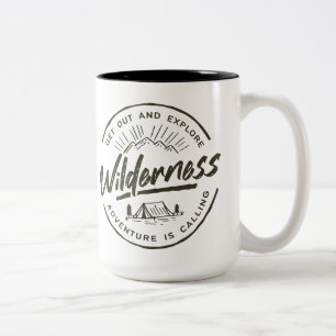 Wilderness Adventure Is Calling Two-Tone Coffee Mug