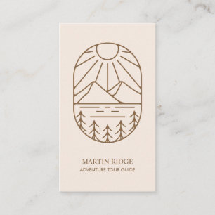 Wilderness Adventure Tour Guide Camping Survival Business Card