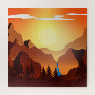 "Wilderness Area Sunset" scene puzzle
