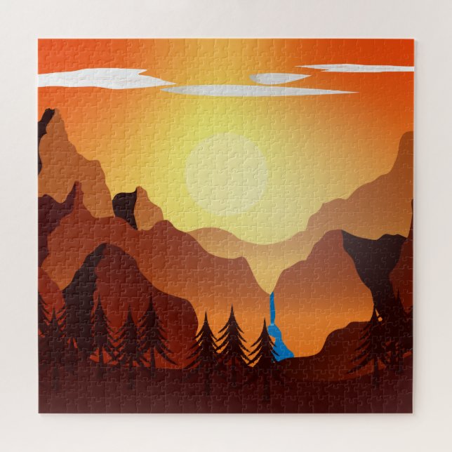 "Wilderness Area Sunset" scene puzzle (Horizontal)
