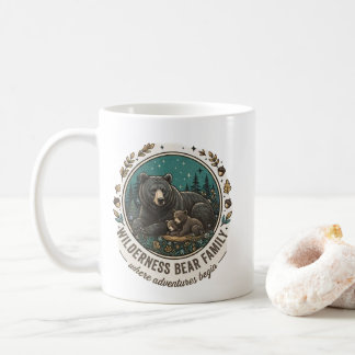 Wilderness Bear Family Mug – Retro Woodland Bear G