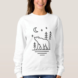 Wilderness Bear Under the Moon Women’s Sweatshirt