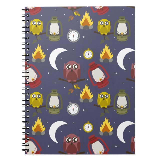Wilderness Camping Theme Spiral Notebook (Front)