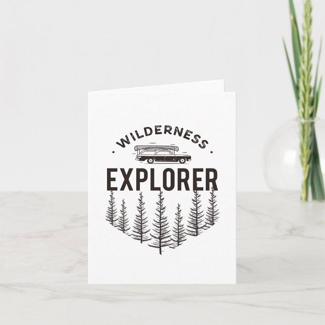 Wilderness Explorer Station Wagon Canoe Trees Card (Creator Uploaded)