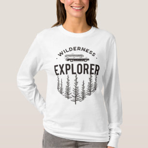 Wilderness Explorer Station Wagon Canoe Trees T-Shirt