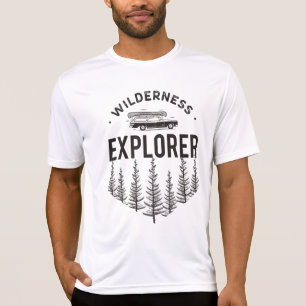 Wilderness Explorer Station Wagon Canoe Trees T-Shirt
