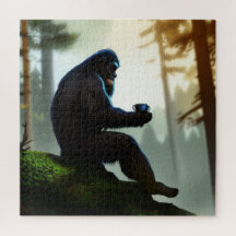 Wilderness Forest Bigfoot Morning Tranquil Coffee