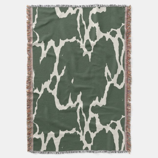 Wilderness Hide Smoky Forest Throw Blanket (Front Vertical)