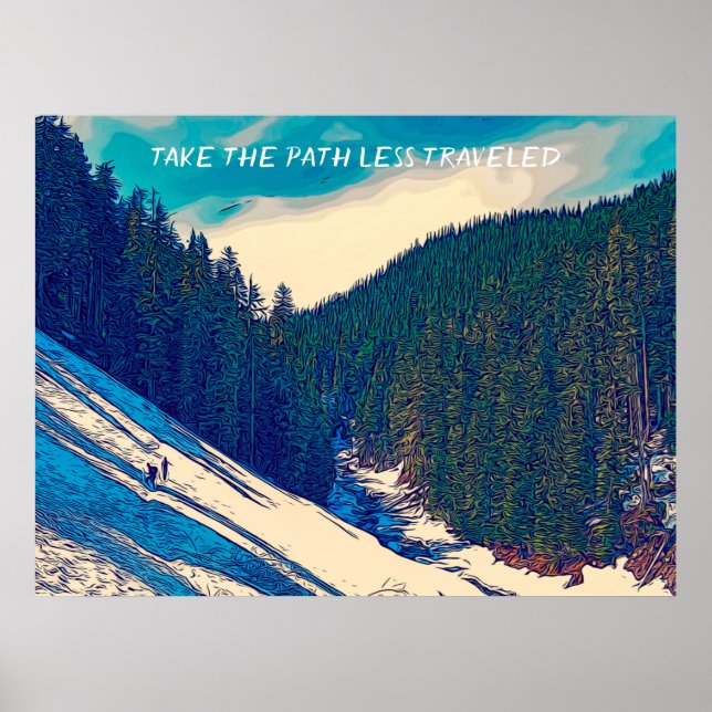 Wilderness Hiking Mountain Custom Saying Poster (Front)