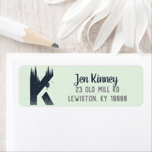 Wilderness Monogram 'K' Return Address Label