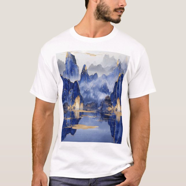 Wilderness Mountain View Photo T-Shirt (Front)