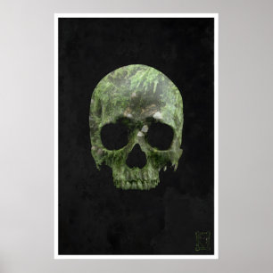 Wilderness Mushroom Skull Short-Sleeve Unisex Poster