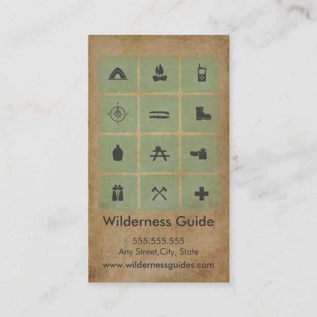 Wilderness Outdoor Guide Business Card (Front)