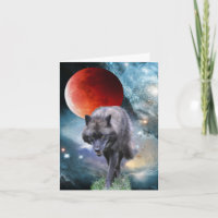 WILDERNESS WOLF Poem on a Greeting Card