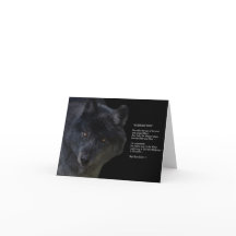 WILDERNESS WOLF Poem on a Note Card