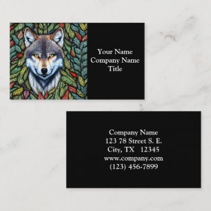 Wilderness Woodland Predator Wolf Business Card