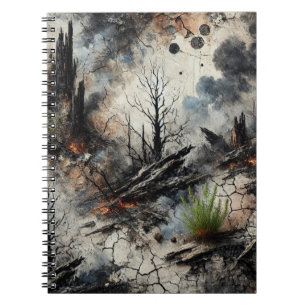 Wildfire Aftermath Artistic Spiral Notebook