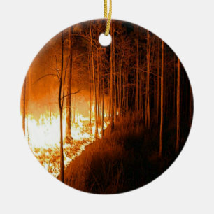 Wildfire Blaze Ceramic Tree Decoration