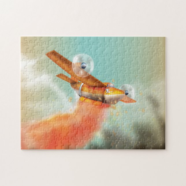 Wildfire fire-plane Aerial firefighting Jigsaw Puzzle (Horizontal)