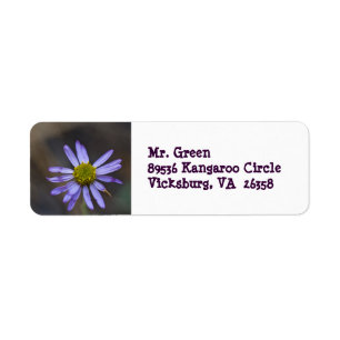 Wildflower 10 White Return Address Label