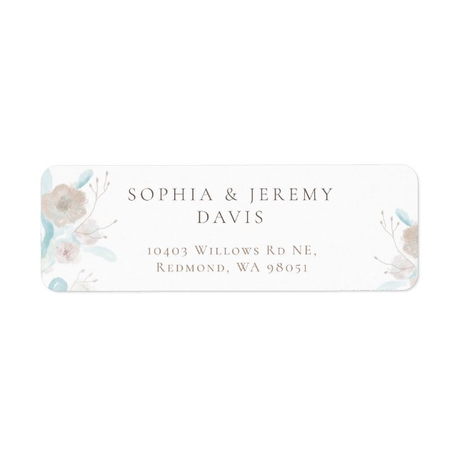 Wildflower 30 Return Address Label Per Sheet (Front)
