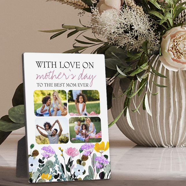 Wildflower 4 Photo Mother's Day Plaque (Creator Uploaded)