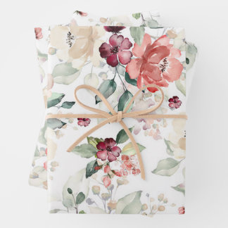Wildflower 7th Birthday Wrapping Paper Sheet