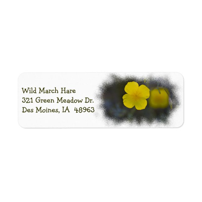 Wildflower 8 White Return Address Label (Front)