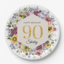 Wildflower 90th Birthday Personalized