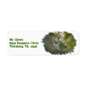 Wildflower 9 White Return Address Label