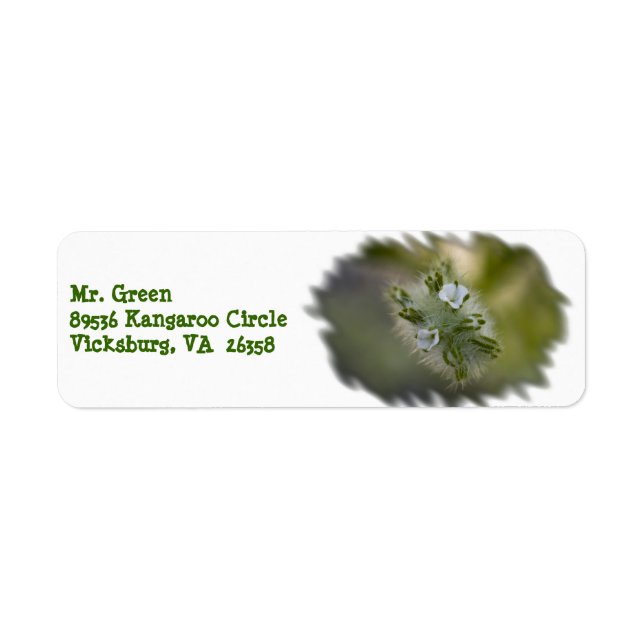 Wildflower 9 White Return Address Label (Front)