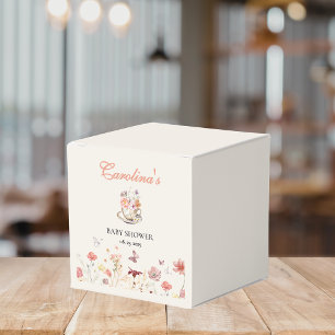 Wildflower a baby is brewing tea party baby shower favour box