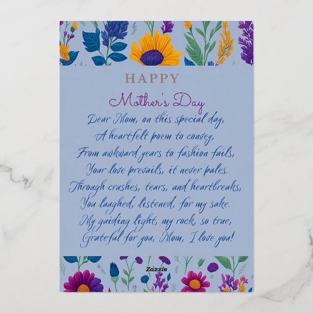 Wildflower - A Mother's Day Masterpiece with Poem (Back)