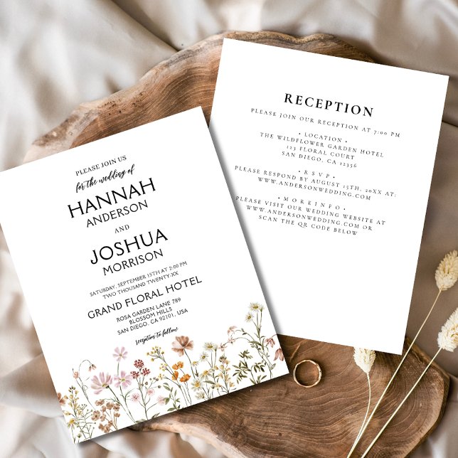Wildflower All in One Boho Wedding Invitation Flyer (Creator Uploaded)