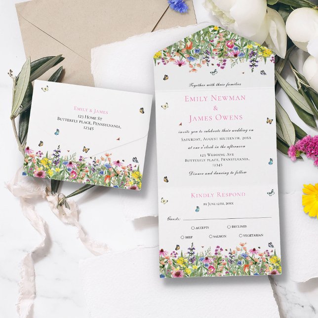 Wildflower All in One Wedding Invite (Creator Uploaded)